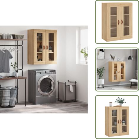 Armadio in legno - vidaXL Mobile a Parete Rovere Sonoma 69,5x34x90 cm - Armadio in legno multistrato