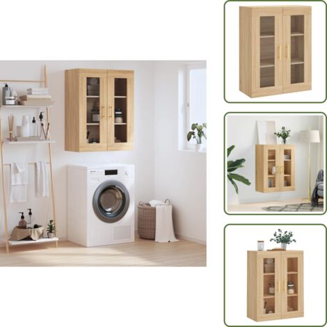 Armadio in legno - vidaXL Mobile a Parete Rovere Sonoma 69,5x34x90 cm - Armadio in legno multistrato