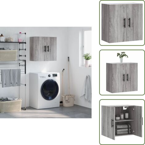 Armadio in legno - vidaXL Mobile Pensile Grigio Sonoma 60x31x60 cm in Legno Multistrato - Armadio in legno multistrato