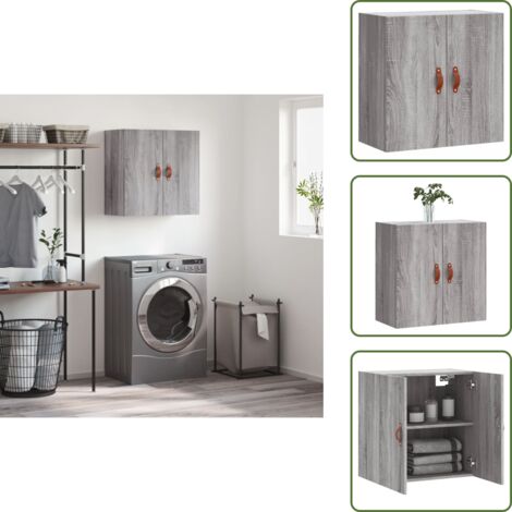 Armadio in legno - vidaXL Mobile Pensile Grigio Sonoma 60x31x60 cm in Legno Multistrato - Armadio in legno multistrato