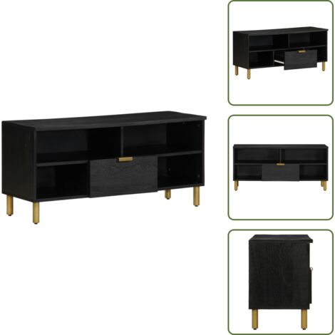 Armadio in legno - vidaXL Mobile Porta TV Nero 100x33x46 cm in Legno Multistrato - Armadio in legno multistrato