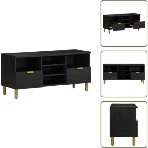 Armadio in legno - vidaXL Mobile Porta TV Nero 100x33x46 cm in Legno Multistrato - Armadio in legno multistrato