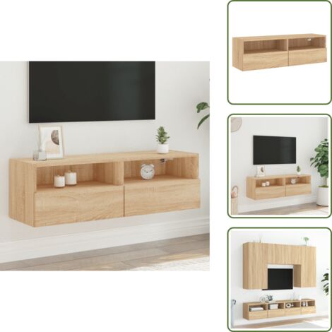 Armadio in legno - vidaXL Mobile TV Parete Rovere Sonoma 100x30x30cm in Legno Multistrato - Armadio multistrato