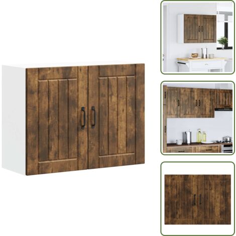 Armadio in legno - vidaXL Pensile da Cucina Lucca Rovere Fumo in Legno Multistrato - Armadio da cucina