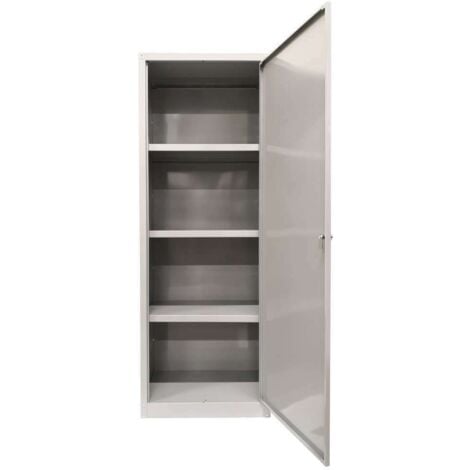 ARMADIO IN METALLO CON 3 PIANI E 1 ANTA 60 X 40 X H167 CM
