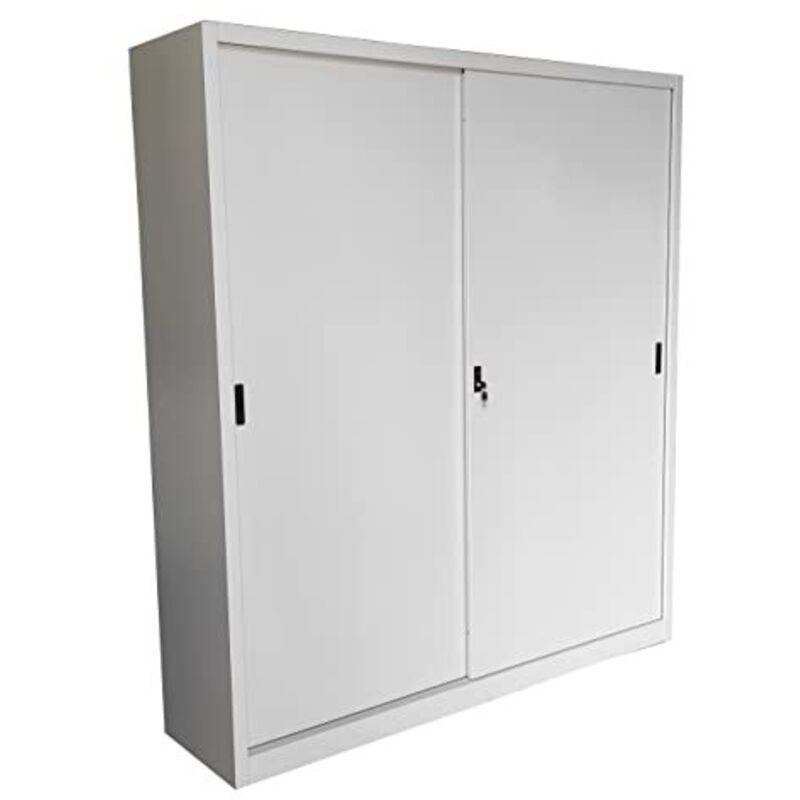 Armadio in Metallo Ufficio per Archiviazione ad Ante Scorrevoli Dim. 150x45x250h