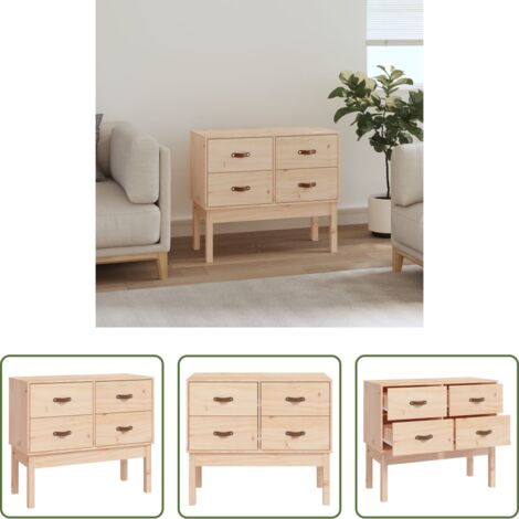 Armadio in pino -  Mobile Consolle 90x40x78 cm in Legno Massello di Pino