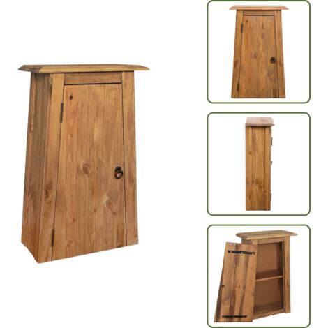 Armadio in pino - vidaXL Mobile da Bagno a Parete in Legno Massello di Pino 42x23x70 cm -