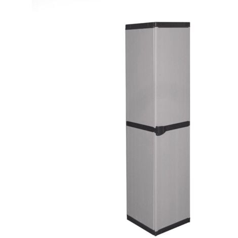 IPERBRIKO Armadio in Resina Alto 1 Anta con Ripiani Regolabili 34x39,5x168