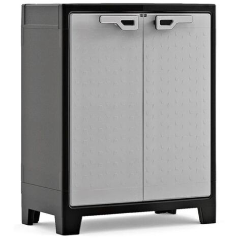 armadio in resina basso keter "titan" grigio, 80x44x100 cm