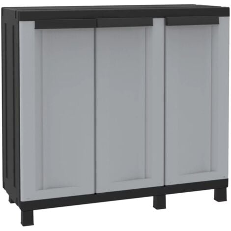 armadio in resina basso "twist black 102b", 102x39x91,5h cm