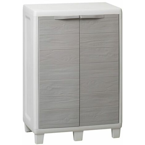 Armadio In Resina Da Esterno Woody'S Tuttopiani Tortora 65X38Xh94 Cm.