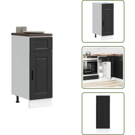 Armadio in truciolato - vidaXL Base da Cucina Porto Nero in Legno Multistrato - Armadio nero