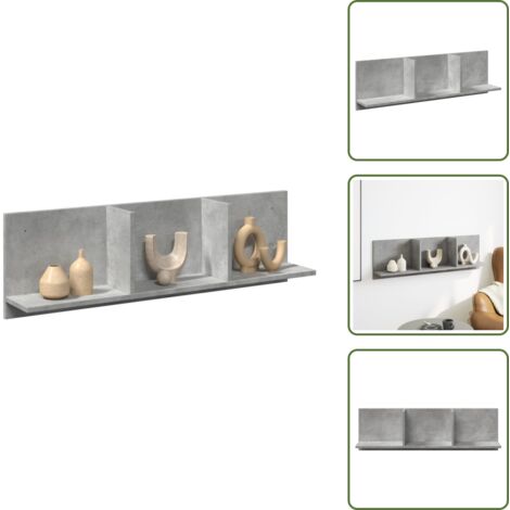 Armadio in truciolato - vidaXL Mobile a Parete 100x16,5x30 cm Grigio Cemento in Truciolato - Armadio grigio cemento