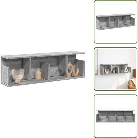 Armadio in truciolato - vidaXL Mobile a Parete 100x20x30 cm Grigio Sonoma in Legno Multistrato - Armadio grigio sonoma