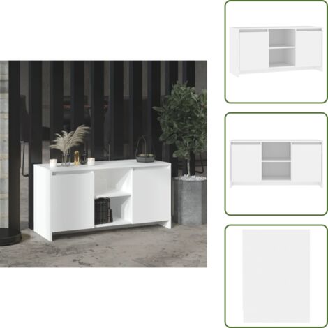 Armadio in truciolato - vidaXL Mobile Porta TV Bianco 102x37,5x52,5 cm in Truciolato - Mobile per casa