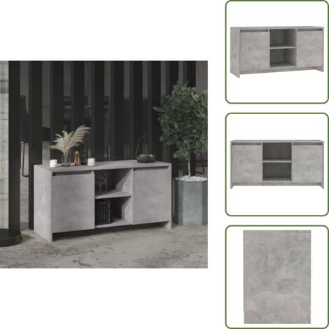 Armadio in truciolato - vidaXL Mobile Porta TV Grigio Cemento 102x37,5x52,5 cm in Truciolato - Mobile grigio cemento