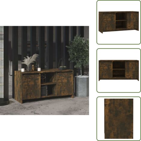 Armadio in truciolato - vidaXL Mobile Porta TV Rovere Fumo 102x37,5x52,5 cm in Truciolato - Mobile con ante