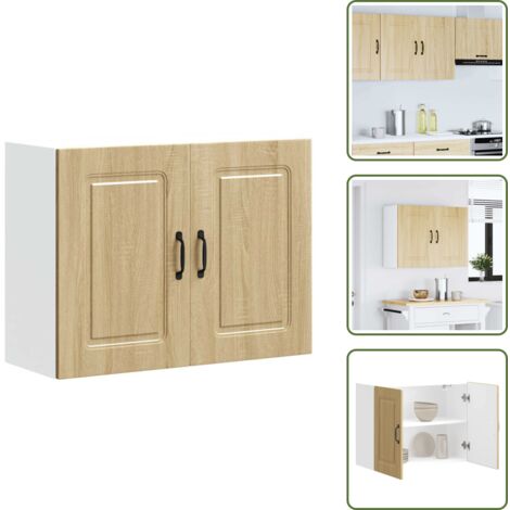 Armadio in truciolato - vidaXL Pensile da Cucina Kalmar Rovere Sonoma in Legno Multistrato - Armadio da cucina multistrato