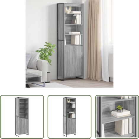 Armadio industriale -  Armadi alti 2 pcs Grigio Sonoma 60 x 36 x 200 cm