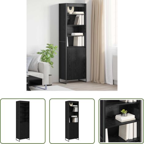 Armadio industriale -  Armadi alti 2 pcs Rovere Nero 60 x 36 x 200 cm