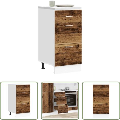 Armadio inferiore -  Armadio Inferiore “Lyon” Legno Antico 40x46x81,5 cm