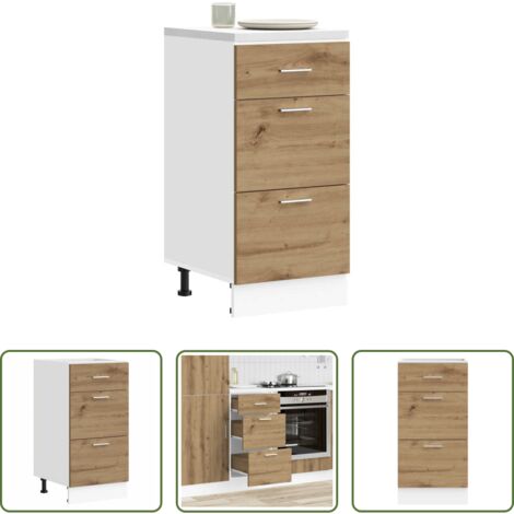 Armadio inferiore -  Armadio Inferiore “Lyon” Rovere Artigianale 40x46x81,5 cm