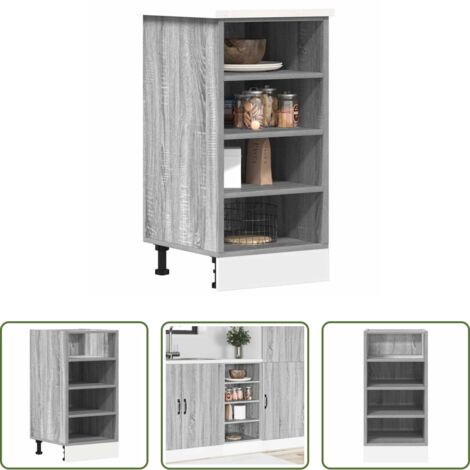 Armadio inferiore -  Armadio Inferiore “Riga” Grigio Sonoma 40x44,5x81,5 cm