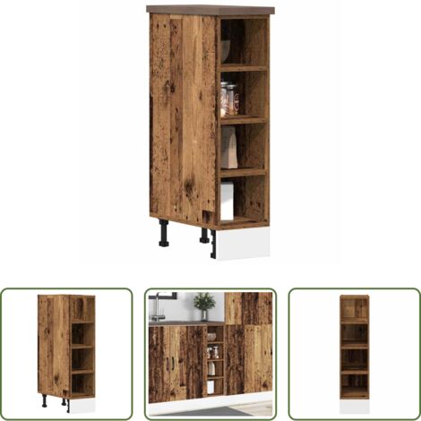 Armadio inferiore -  Armadio Inferiore “Riga” Legno Vecchio 20x44,5x81,5 cm