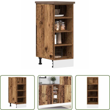Armadio inferiore -  Armadio Inferiore “Riga” Legno Vecchio 30x44,5x81,5 cm