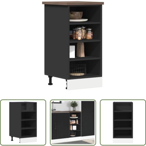 Armadio inferiore -  Armadio Inferiore “Riga” Nero 40x44,5x81,5 cm