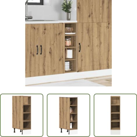 Armadio inferiore -  Armadio Inferiore “Riga” Rovere Artigianale 20x44,5x81,5 cm