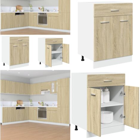 Armadio Inferiore Cassetto “Lyon” Rovere Sonoma 60x46x81,5 - Cassetto cucina - Armadio inferiore