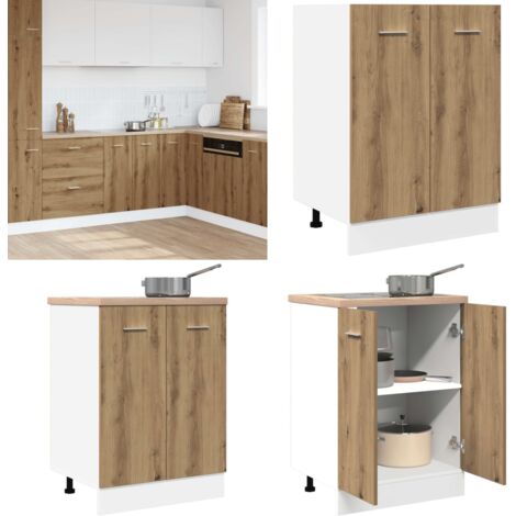 Armadio Inferiore “Lyon” Rovere Artigianale 60x46x81,5 cm - Armadio da cucina - Armadio rovere artigianale