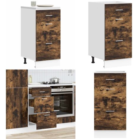 Armadio Inferiore “Lyon” Rovere Fumo 40x46x81,5cm - Armadio inferiore - Armadio cucina