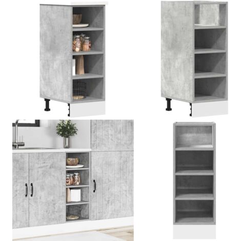 Armadio Inferiore “Riga” Grigio Cemento 30x44,5x81,5 cm - Armadio inferiore - Armadio cucina