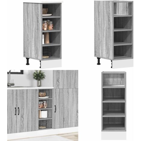 Armadio Inferiore “Riga” Grigio Sonoma 30x44,5x81,5 cm - Armadio inferiore - Armadio cucina