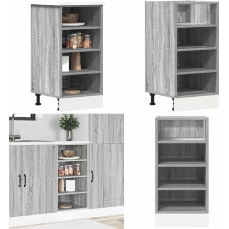 Armadio Inferiore “Riga” Grigio Sonoma 40x44,5x81,5 cm - Armadio inferiore - Armadio cucina