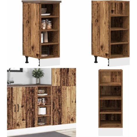Armadio Inferiore “Riga” Legno Vecchio 30x44,5x81,5 cm - Armadio inferiore - Armadio cucina