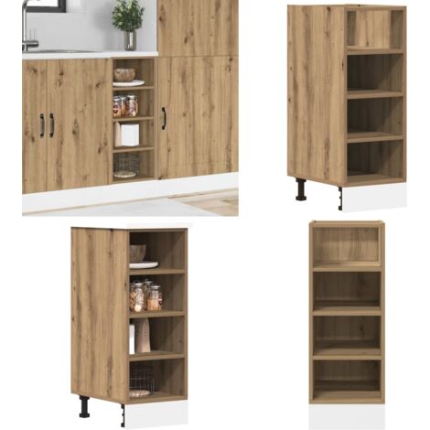 Armadio Inferiore “Riga” Rovere Artigianale 30x44,5x81,5 cm - Armadio inferiore - Armadio da cucina con ripiano