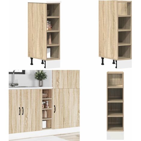 Armadio Inferiore “Riga” Rovere Sonoma 20x44,5x81,5 cm - Armadio inferiore - Armadio da cucina con ripiano