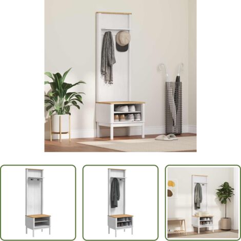 Armadio ingresso -  Armadio per corridoio FLORO Bianco 50 x 40 x 158 cm