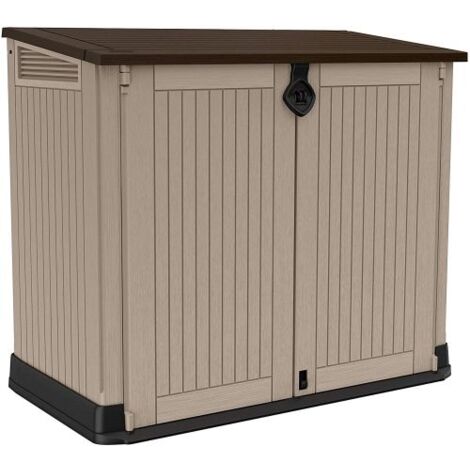 Armadio Keter da terrazzo e balcone in resina beige. Box
