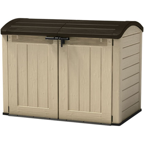 Armadio Keter da terrazzo e balcone in resina beige. Box