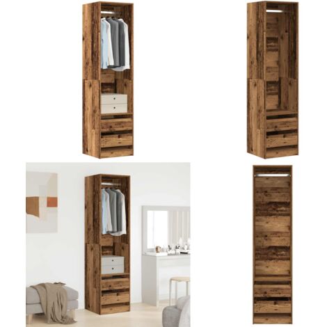 Armadio Legno Antico 50x50x200 cm in Legno Multistrato - Armadio antico - Armadio multistrato