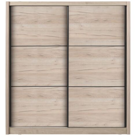 armadio madrid 2 ante scorrevoli quercia, 212x61x215 cm