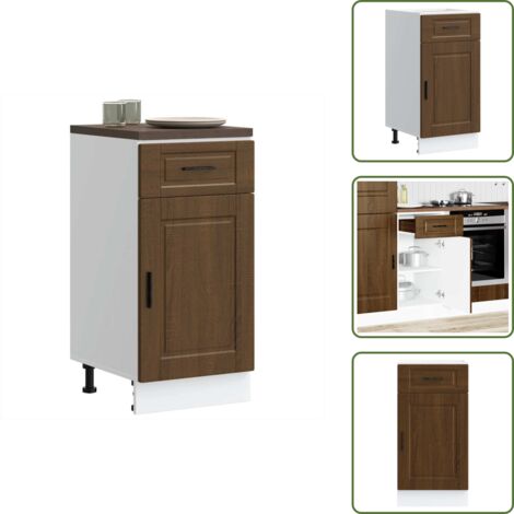 Armadio marrone - vidaXL Base da Cucina Porto Rovere Marrone in Legno Multistrato - Armadio multistrato