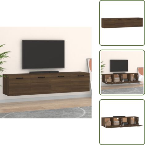 Armadio marrone - vidaXL Mobili Parete 2 pz Rovere Marrone 60x36,5x35 cm in Multistrato - Armadio multistrato
