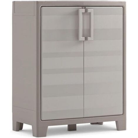 KETER Armadio Basso da Esterno o interno Kis Gulliver cm 44 x 80 x 100 2 Ripiani
