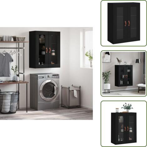 Armadio mobile - vidaXL Mobile a Parete Nero 69,5x34x90 cm -